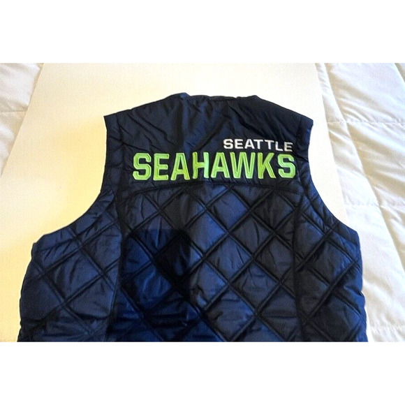 NFL Seattle Seahawks Puffer Vest Size S Women Team Apparel Embroidered Logo - Picture 5 of 10
